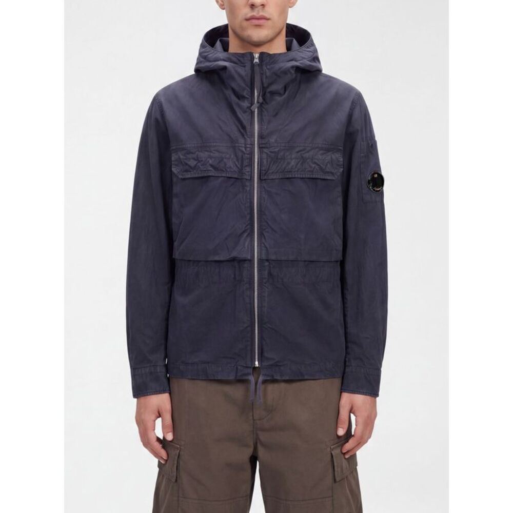 C.P. Company Men C.P. Company Hooded Cotton Lightweight Jacket With Zip Closure